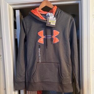 Under Armour Gray Hoodie with Orange Accents
